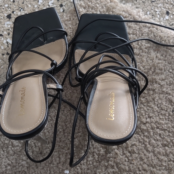 Lemonade LACE up Black Heels - Picture 5 of 5